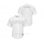 Camiseta Beisbol Hombre San Diego Padres Manuel Margot 2019 Players Weekend Replica Blanco