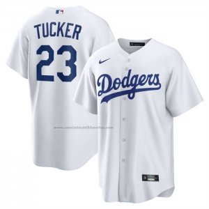 Camiseta Beisbol Hombre Los Angeles Dodgers Kyle Tucker Primera Replica Blanco