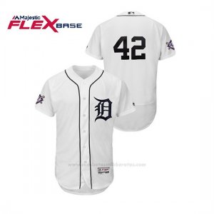 Camiseta Beisbol Hombre Detroit Tigers 2019 Jackie Robinson Day Flex Base Blanco