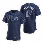 Camiseta Beisbol Hombre Tampa Bay Rays Austin Meadows Autentico Alterno 2020 Azul