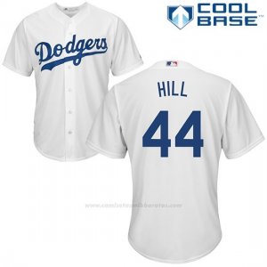 Camiseta Beisbol Hombre Los Angeles Dodgers 44 Rich Hill Blanco Cool Base