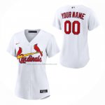 Camiseta Beisbol Mujer St. Louis Cardinals Primera Replica Personalizada Blanco