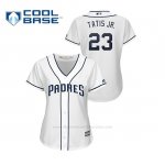Camiseta Beisbol Mujer San Diego Padres Fernando Tatis Jr. Cool Base Majestic Home Blanco