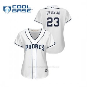 Camiseta Beisbol Mujer San Diego Padres Fernando Tatis Jr. Cool Base Majestic Home Blanco