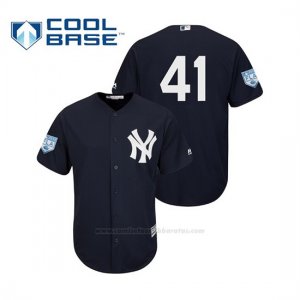 Camiseta Beisbol Hombre New York Yankees Miguel Andujar Cool Base Entrenamiento de Primavera 2019 Azul