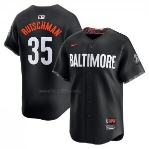 Camiseta Beisbol Hombre Baltimore Orioles Adley Rutschman City Connect Limited Negro