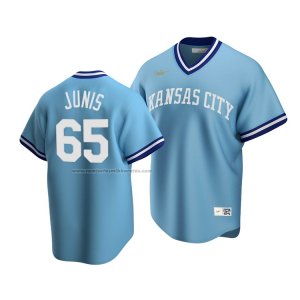 Camiseta Beisbol Hombre Kansas City Royals Jakob Junis Cooperstown Collection Road Azul
