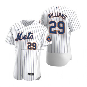 Camiseta Beisbol Hombre New York Mets Trevor Williams Autentico Primera Blanco