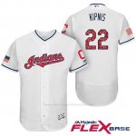 Camiseta Beisbol Hombre Cleveland Indians 2017 Estrellas y Rayas Jason Kipnis Blanco Flex Base