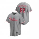 Camiseta Beisbol Hombre Philadelphia Phillies Andrew Mccutchen Replica Road Gris
