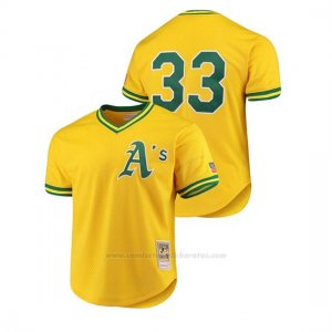 Camiseta Beisbol Hombre Oakland Athletics Jose Canseco Cooperstown Collection Mesh Batting Practice Oro