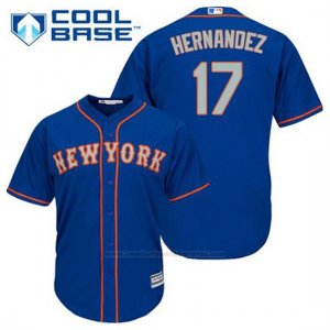 Camiseta Beisbol Hombre New York Mets Keith Hernandez 17 Azul Alterno Cool Base