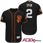 Camiseta Beisbol Hombre San Francisco Giants Denard Span San Francisco Negro 2017 Entrenamiento de Primavera Flex Base Jugador