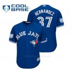 Camiseta Beisbol Hombre Toronto Blue Jays Teoscar Hernandez Cool Base Entrenamiento de Primavera 2019 Azul