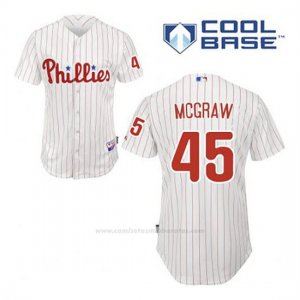 Camiseta Beisbol Hombre Philadelphia Phillies Tug Mcgraw 45 Blanco 1ª Cool Base