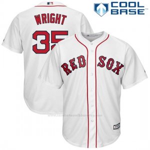 Camiseta Beisbol Hombre Boston Red Sox 35 Steven Wright Blanco Cool Base