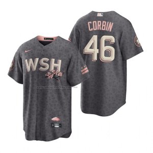 Camiseta Beisbol Hombre Washington Nationals Patrick Corbin 2022 City Connect Replica Gris