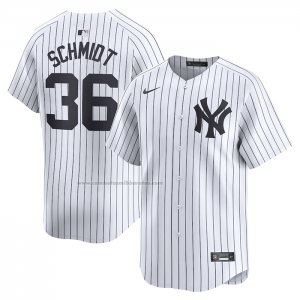 Camiseta Beisbol Hombre New York Yankees Clarke Schmidt Primera Limited Blanco