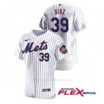 Camiseta Beisbol Hombre New York Mets Edwin Diaz Autentico Nike Blanco