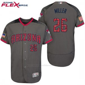 Camiseta Beisbol Hombre Arizona Diamondbacks 2017 Estrellas y Rayas 26 Shelby Miller Gris Flex Base