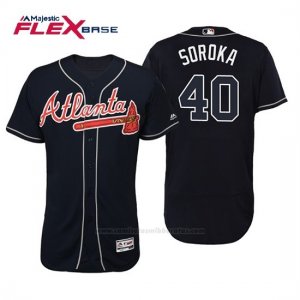 Camiseta Beisbol Hombre Atlanta Braves Mike Soroka Flex Base Autentico Collezione Alternato 2019 Azul