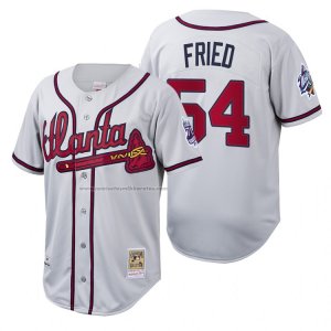 Camiseta Beisbol Hombre Atlanta Braves Max Fried Cooperstown Collection Autentico Blanco