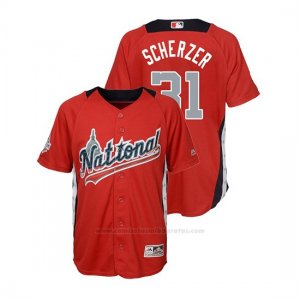 Camiseta Beisbol Nino All Star Game Max Scherzer 2018 1ª Run Derby National League Rojo