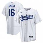 Camiseta Beisbol Hombre Los Angeles Dodgers Will Smith Primera Replica Blanco