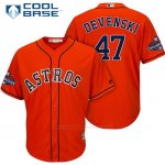 Camiseta Beisbol Hombre Houston Astros 2017 World Series Campeones Chris Devenski Naranja Cool Base