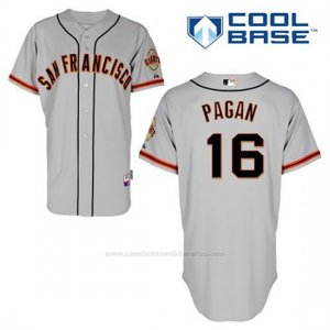 Camiseta Beisbol Hombre San Francisco Giants Angel Pagan 16 Gris Cool Base