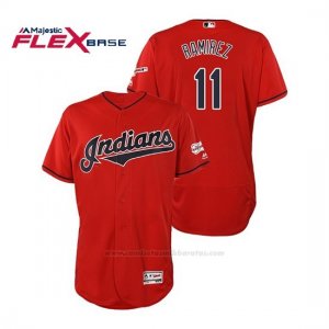 Camiseta Beisbol Hombre Cleveland Indians Jose Ramirez 2019 All Star Game Patch Flex Base Rojo