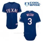 Camiseta Beisbol Hombre Texas Rangers Russell Wilson 3 Azul Alterno Cool Base