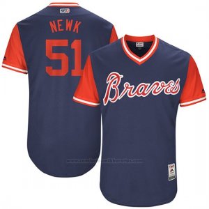 Camiseta Beisbol Hombre Atlanta Braves 2017 Little League World Series 51 Sean Newcomb Azul