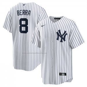 Camiseta Beisbol Hombre New York Yankees Yogi Berra Retired Primera Replica Blanco