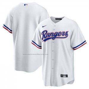 Camiseta Beisbol Hombre Texas Rangers Primera Replica Big & Tall Blanco Camiseta Beisbol Hombre Texas Rangers Primera Replica Big & Tall Blanco