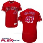 Camiseta Beisbol Hombre Los Angeles Angels 47 Ricky Nolasco Rojo Flex Base