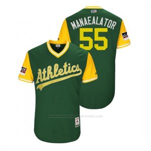 Camiseta Beisbol Hombre Oakland Athletics Sean Manaea 2018 Llws Players Weekend Manaealator Green