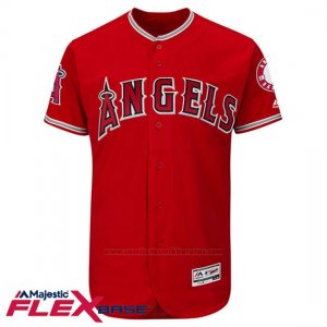 Camiseta Beisbol Hombre Los Angeles Angels Blank Rojo Flex Base Autentico Coleccion