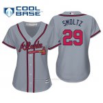 Camiseta Beisbol Mujer Atlanta Braves John Smoltz Cool Base Majestic Road 2019 Gris