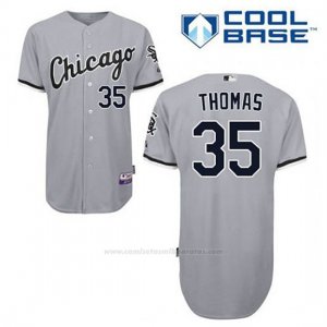 Camiseta Beisbol Hombre Chicago White Sox 35 Frank Thomas Gris Cool Base