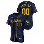 Camiseta Beisbol Hombre Milwaukee Brewers Personalizada Autentico 2020 Alternato Azul