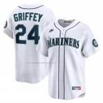 Camiseta Beisbol Hombre Seattle Mariners Ken Griffey Jr Throwback Cooperstown Collection Limited Blanco1