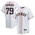 Camiseta Beisbol Hombre Houston Astros Jose Abreu Primera Replica Blanco