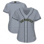 Camiseta Mujer San Francisco Giants Personalizada Gris