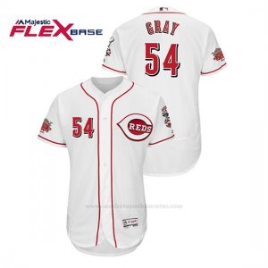 Camiseta Beisbol Hombre Cincinnati Reds Sonny Gris 150th Aniversario Patch Flex Base Blanco