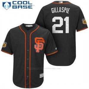 Camiseta Beisbol Hombre San Francisco Giants Conor Gillaspie San Francisco Negro 2017 Entrenamiento de Primavera Cool Base Jugador