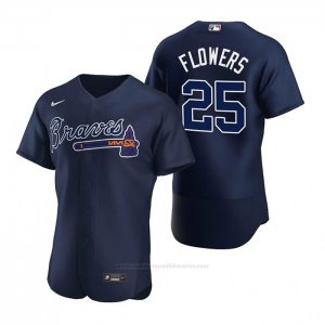 Camiseta Beisbol Hombre Atlanta Braves Tyler Flowers Autentico 2020 Alterno Azul