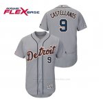 Camiseta Beisbol Hombre Detroit Tigers Nick Castellanos 150th Aniversario Patch Flex Base Gris