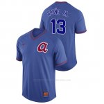 Camiseta Beisbol Hombre Atlanta Braves Ronald Acuna Jr. Cooperstown Collection Legend Azul