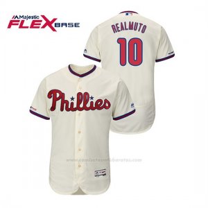 Camiseta Beisbol Hombre Philadelphia Phillies J.t. Realmuto 150th Aniversario Patch Flex Base Crema